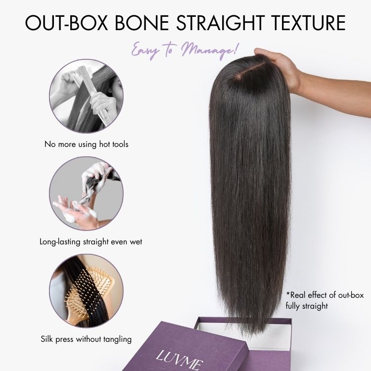 Worth | SouthKiss All-Day Comfort™ Wig 200% Density Bone Straight Glueless 7x6 Closure HD Lace Human Hair Wig Pre-Cut Lace