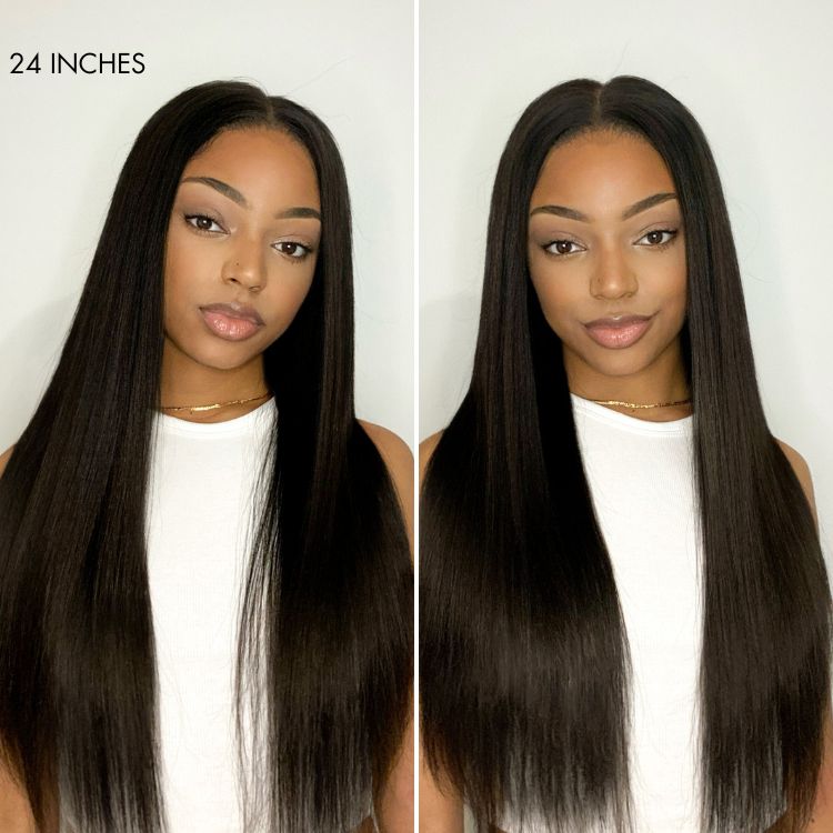 SouthKiss All-Day Comfort™ Wig 200% Density Bone Straight Glueless 7x6 Closure HD Lace Human Hair Wig Pre-Cut Lace