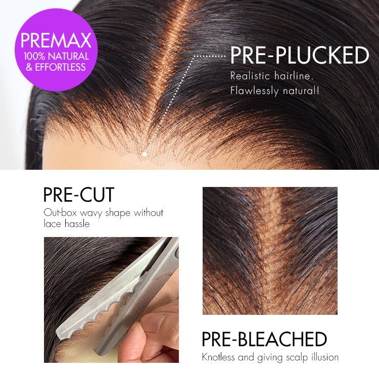 [ange.l_.k]'s Special Link PreMax Wigs - Flexi-Fit Silky Straight Invisi Drawstring Cap & HD Lace & Regular Lace Glueless 13x4 Frontal Lace Human Hair Wig Pre-Cut Lace