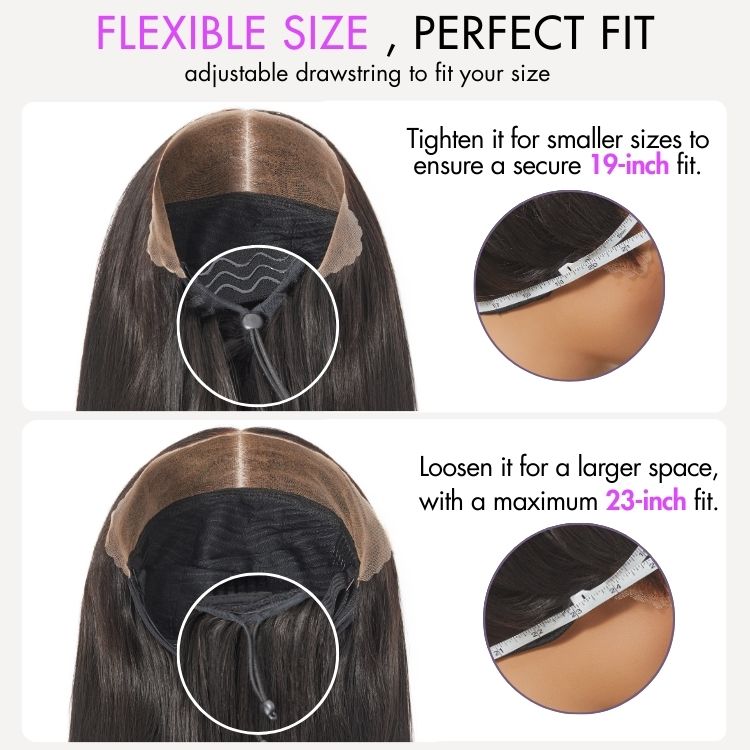 [sethu_mfino]'s Special Link PreMax Wigs - Flexi-Fit Silky Straight Invisi Drawstring Cap & HD Lace & Regular Lace Glueless 13x4 Frontal Lace Human Hair Wig Pre-Cut Lace
