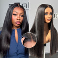 SouthKiss All-Day Comfort™ Wig 200% Density Bone Straight Glueless 7x6 Closure HD Lace Human Hair Wig Pre-Cut Lace