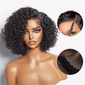 ReadytoGo Trendy Short Cut Curly Minimalist HD Lace Glueless Side Part Wig 100% Human Hair Pre-Cut Lace
