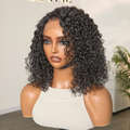 Worth | Wet and Wavy | Water Wave 4x4 Closure Lace Glueless Side Part Short Wig 100% Human Hair