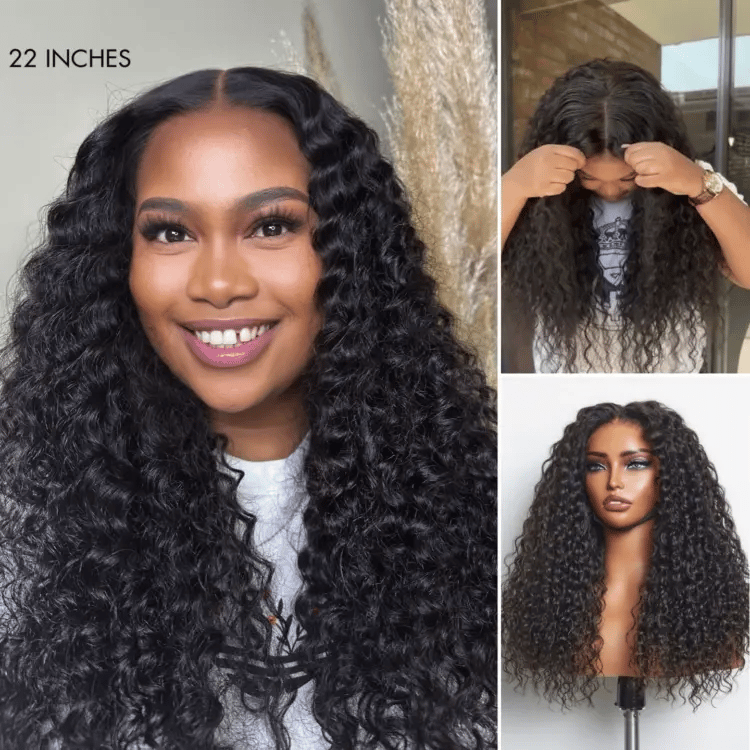 PreMax Wigs - ReadytoGo Super Natural Hairline Deep Wave Glueless 4x4 Closure Lace Wig Middle Part