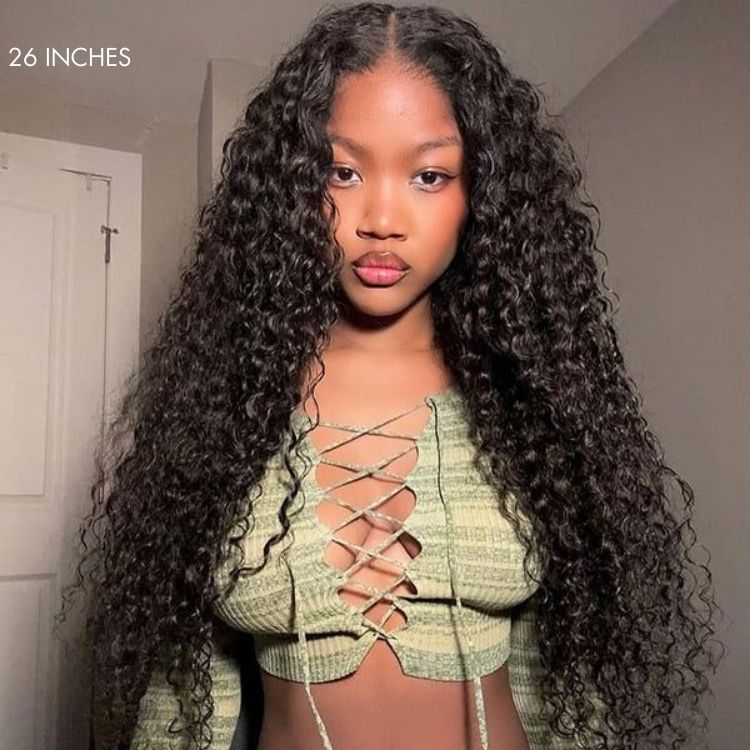 [hlengiwedongo]'s Special Link PreMax 180% / 220% Density Water Wave Glueless Flexi-Fit Drawstring 13x4 Frontal Lace Fluffy Curly Wig Pre-Cut Lace