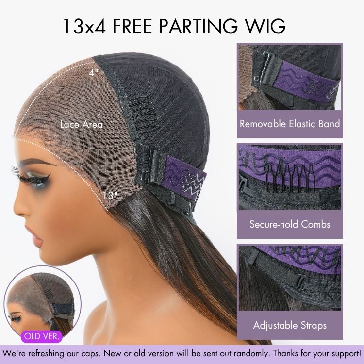 OUTLET | Natural Black Water Wave 13x4 HD Lace Front Free Part Glueless Wig 100% Human Hair