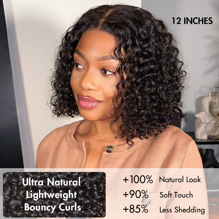 Special Deal | Natural Black Deep Curly Glueless 5x5 Closure Pre-Cut Lace Wig