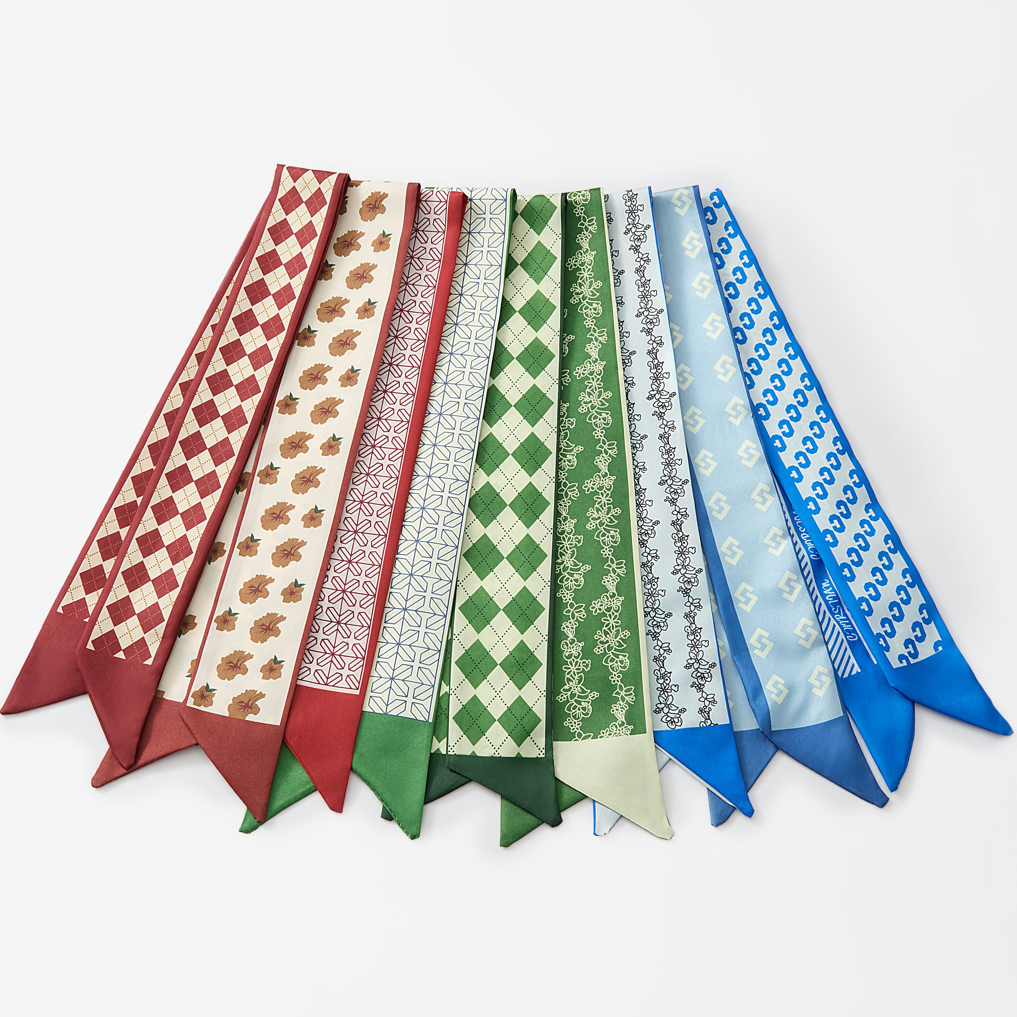 SOUTHKISS Elegant Souvenir Small Silk Scarf - Delicate, Stylish, and Perfect for Every Occasion