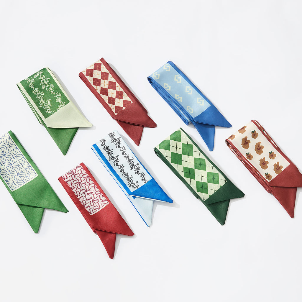 SOUTHKISS Elegant Souvenir Small Silk Scarf - Delicate, Stylish, and Perfect for Every Occasion