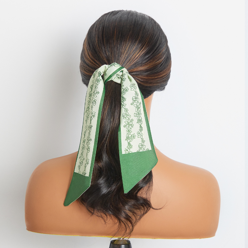 Free Gift Elegant Souvenir Small Silk Scarf (Random styles/colors)+ Wig Tools