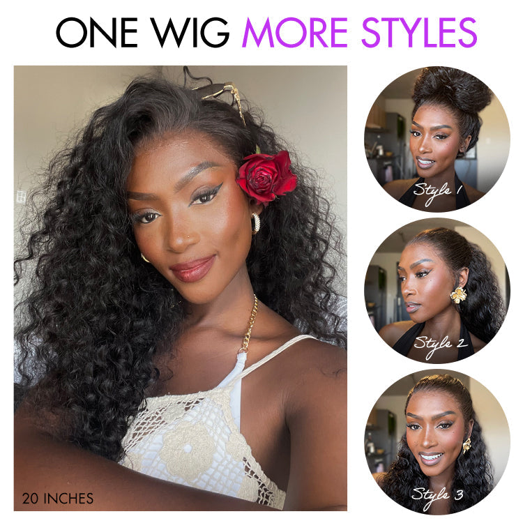 special I PreMax Wigs | Glueless 360 Lace Super Natural Hairline Water Wave Free Part Human Hair Wig