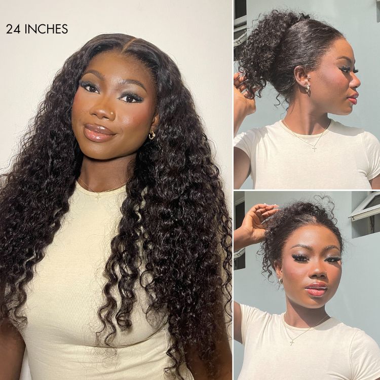 special I PreMax Wigs | Glueless 360 Lace Super Natural Hairline Water Wave Free Part Human Hair Wig