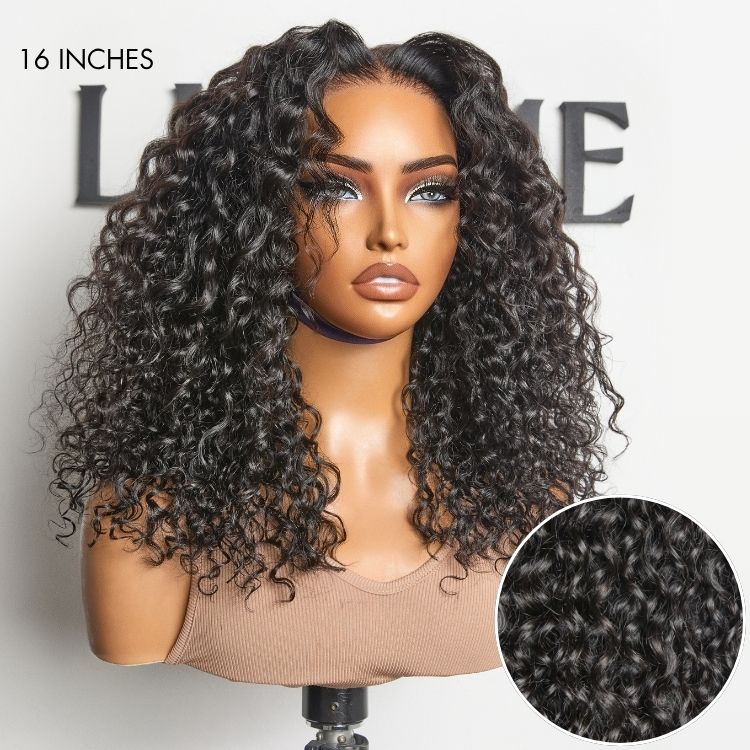 Outlet | AiryFit™ Scalp Care Wigs | Effortless Water Wave Snugfit Glueless 5x5 Closure Pre-Cut Lace Curly Wig