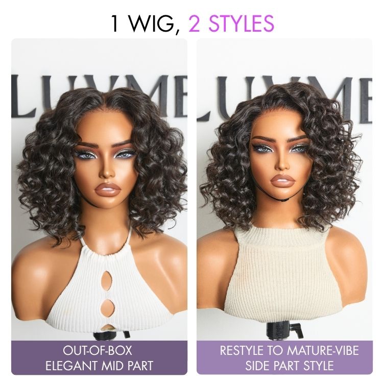 Worth | Lightweight & Voluminous Beach Wave Glueless 13x4 Lace Front Short Wig for Summer Pre-Cut Lace