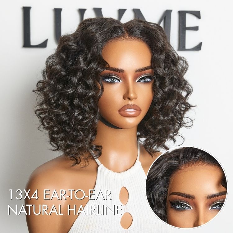 Worth | Lightweight & Voluminous Beach Wave Glueless 13x4 Lace Front Short Wig for Summer Pre-Cut Lace