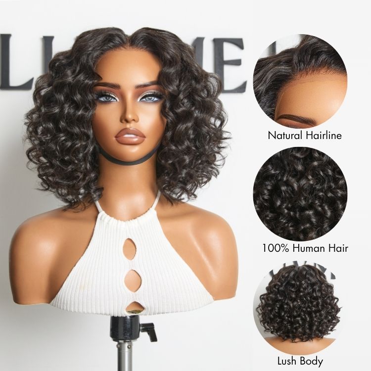 Worth | Lightweight & Voluminous Beach Wave Glueless 13x4 Lace Front Short Wig for Summer Pre-Cut Lace