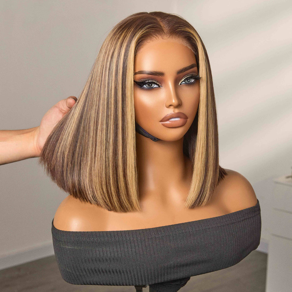 [bakangmangoes]'s Special Link SouthKiss All-Day Comfort™ Wig | Natural Black / Honey Blonde Highlight 200% Density ReadytoGo Super Double Drawn 4x4 Lace Wig Pre-cut Lace