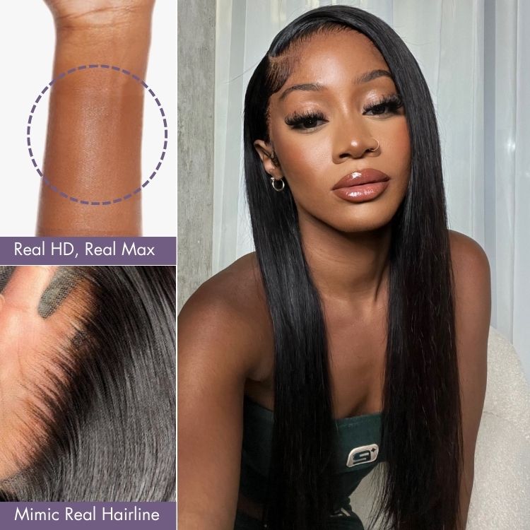 [khanyiik]'s Special Link PreMax Wigs - Flexi-Fit Silky Straight Invisi Drawstring Cap & HD Lace & Regular Lace Glueless 13x4 Frontal Lace Human Hair Wig Pre-Cut Lace