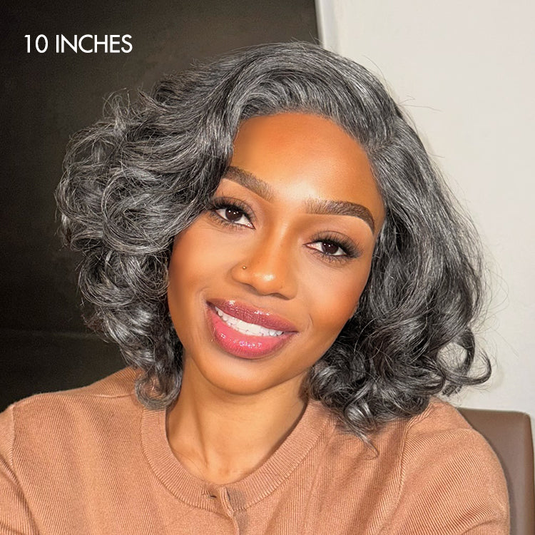 Worth I Salt and Pepper Loose Wave Glueless Minimalist HD Lace Grey Wig