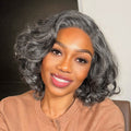 Worth I Salt and Pepper Loose Wave Glueless Minimalist HD Lace Grey Wig