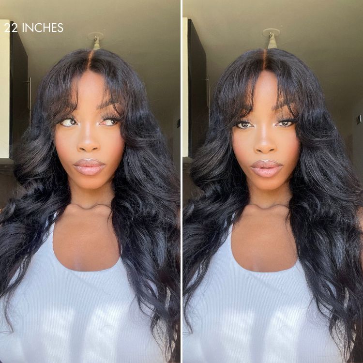 special I SouthKiss All-Day Comfort™ Wig 180% Density Loose Body Wave Glueless 7x6 Closure HD Lace Human Hair Wig with Bangs Pre-Cut Lace