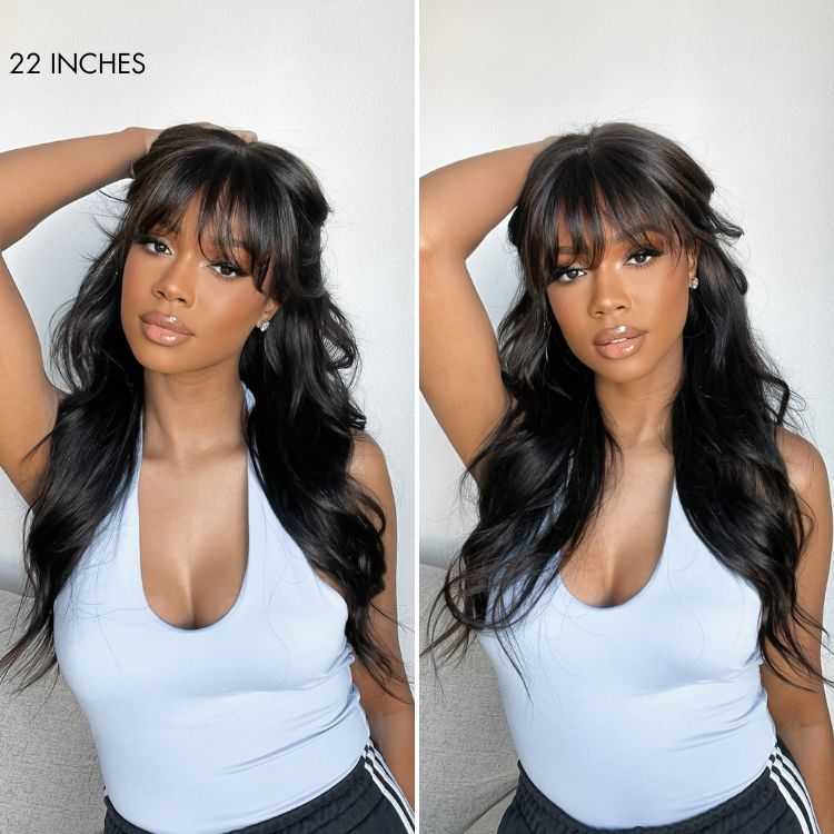 special I SouthKiss All-Day Comfort™ Wig 180% Density Loose Body Wave Glueless 7x6 Closure HD Lace Human Hair Wig with Bangs Pre-Cut Lace