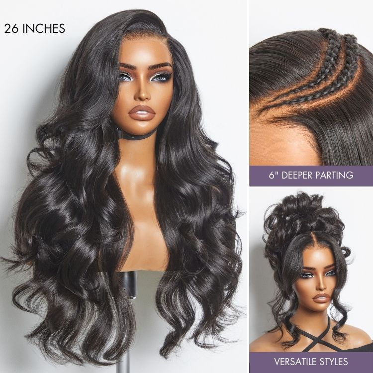 special I SouthKiss All-Day Comfort™ Wig 180% Density Loose Body Wave Glueless 7x6 Closure HD Lace Human Hair Wig with Bangs Pre-Cut Lace