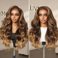SouthKiss All-Day Comfort™ Wig 180% Density Sun-Kissed Blonde Ombre Highlight Loose Body Wave Glueless 7x6 Closure HD Lace Wig Pre-Cut Lace