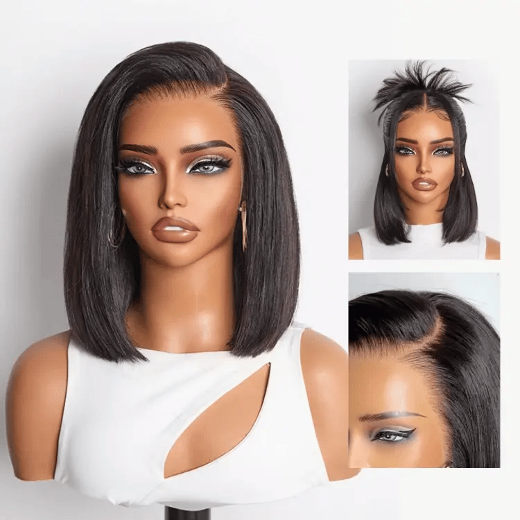 [nozipho_mk]'s Special Link NatureMAX™ Silky Blunt Cut Bob Glueless Ear-to-ear 13x4 HD Lace Front Wig Pre-Cut Lace Flexi-Fit Drawstring Cap