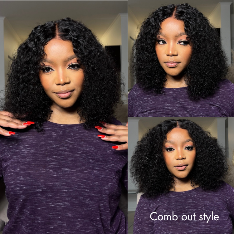 [beautywithkg]'s Special Link 1 Sec Install Wig | 180% Density ReadytoGo Soft Deep Curl Bob Glueless 4x4 Closure Lace Wig