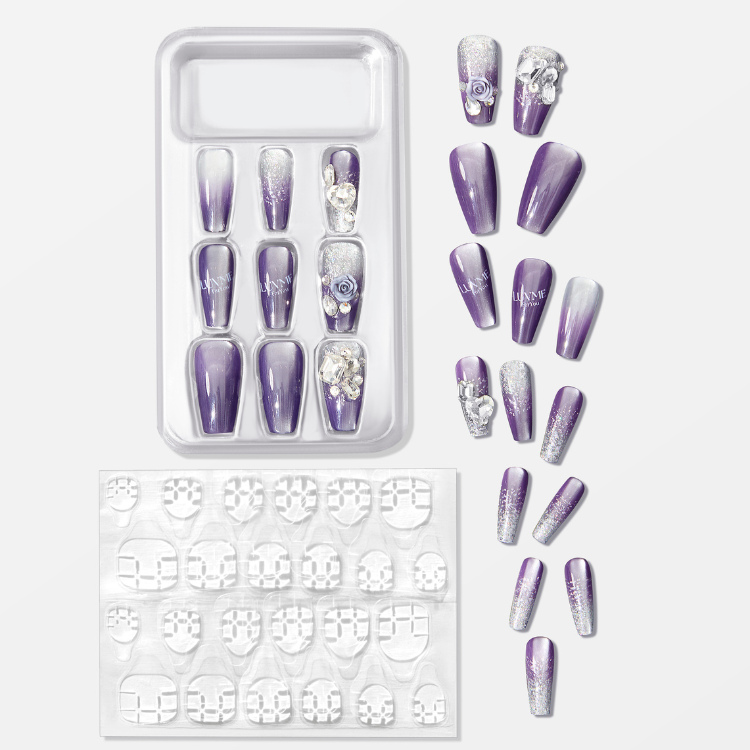 24pcs SOUTHKISS Reusable Pop-on Nails