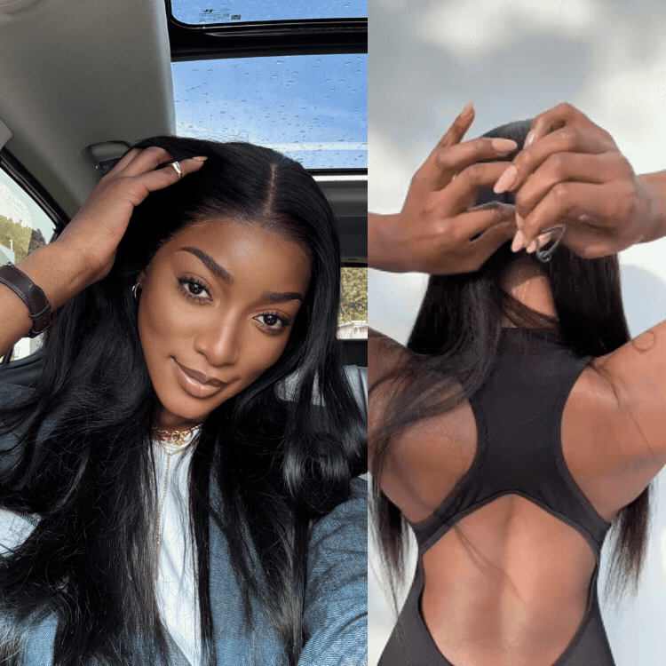 [Melanin_lelo]'s Special Link-PreMax Wigs | Flexi-Fit Silky Straight Invisi Drawstring Cap 13x4 Frontal Lace Human Hair Wig Pre-Cut Lace