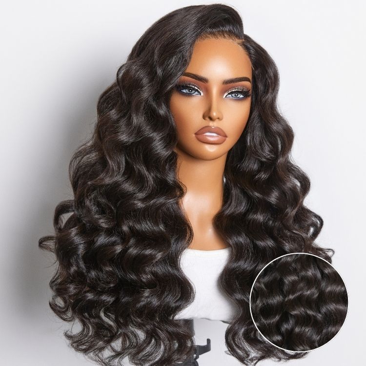 OUTLET | SouthKiss All-Day Comfort™ Wig 180% Density Bouncy Wand Curly 7x6 Closure HD Glueless Wig Pre-Cut Lace