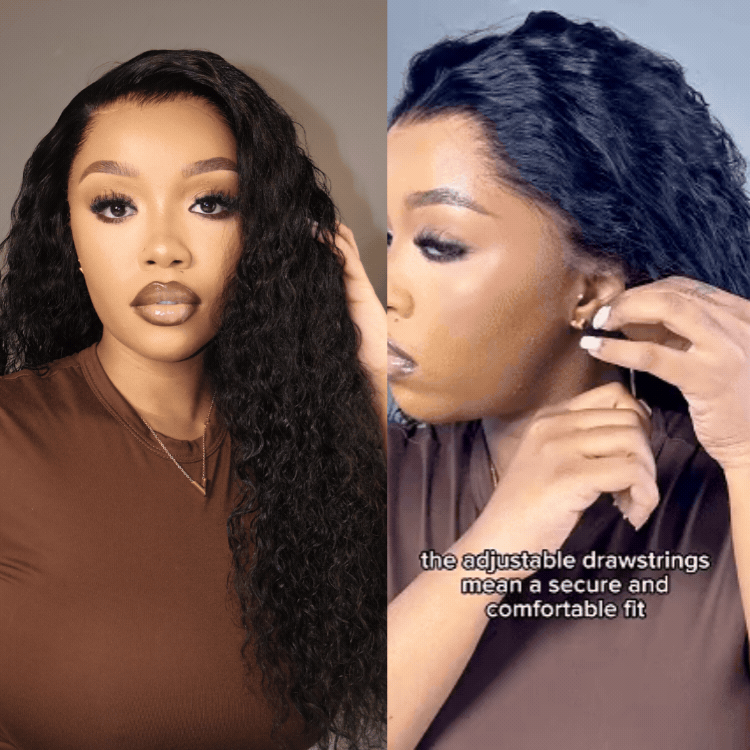[Mbalimkh_]'s Special Link-PreMax Wigs | Flexi-Fit Invisi Drawstring Cap 360 HD Lace Water Wave Wig Pre-Cut Lace