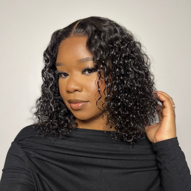 [Ntsoaki_feni]'s Special Link-PreMax Wigs | Highlight Brown & Natural Black 180% Density Deep Wave 4x4 Closure Lace Wig Middle Part 100% Human Hair