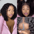 [Its.quincy.y]'s Special Link-PreMax Wigs | Highlight Brown & Natural Black 180% Density Deep Wave 4x4 Closure Lace Wig Middle Part 100% Human Hair