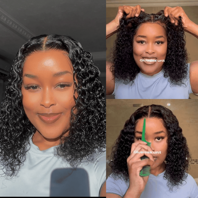[Uh.maaahle]'s Special Link-PreMax Wigs | Highlight Brown & Natural Black 180% Density Deep Wave 4x4 Closure Lace Wig Middle Part 100% Human Hair