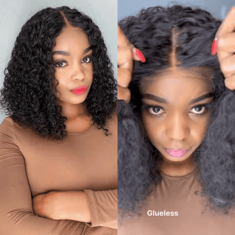 [Zandi_mt]'s Special Link-PreMax Wigs | Highlight Brown & Natural Black 180% Density Deep Wave 4x4 Closure Lace Wig Middle Part 100% Human Hair