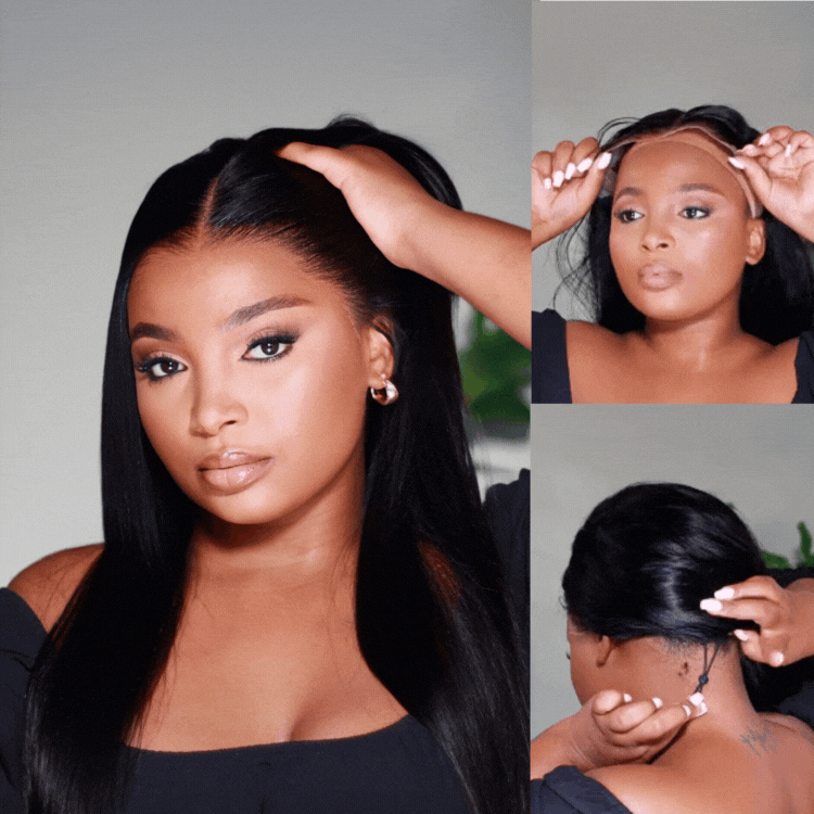[sbusiephoswa_]'s Special Link PreMax Wigs - Flexi-Fit Silky Straight Invisi Drawstring Cap & HD Lace & Regular Lace Glueless 13x4 Frontal Lace Human Hair Wig Pre-Cut Lace