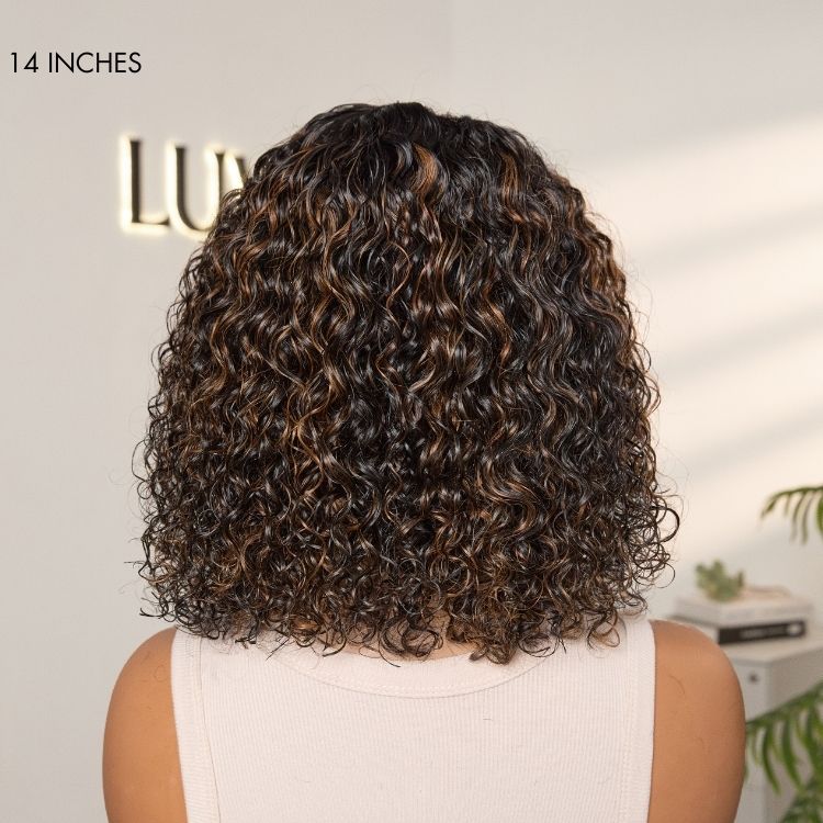 Worth | Wet and Wavy Brown Highlight Glueless 5x5 Closure Pre-Cut Lace Water Wave Wig