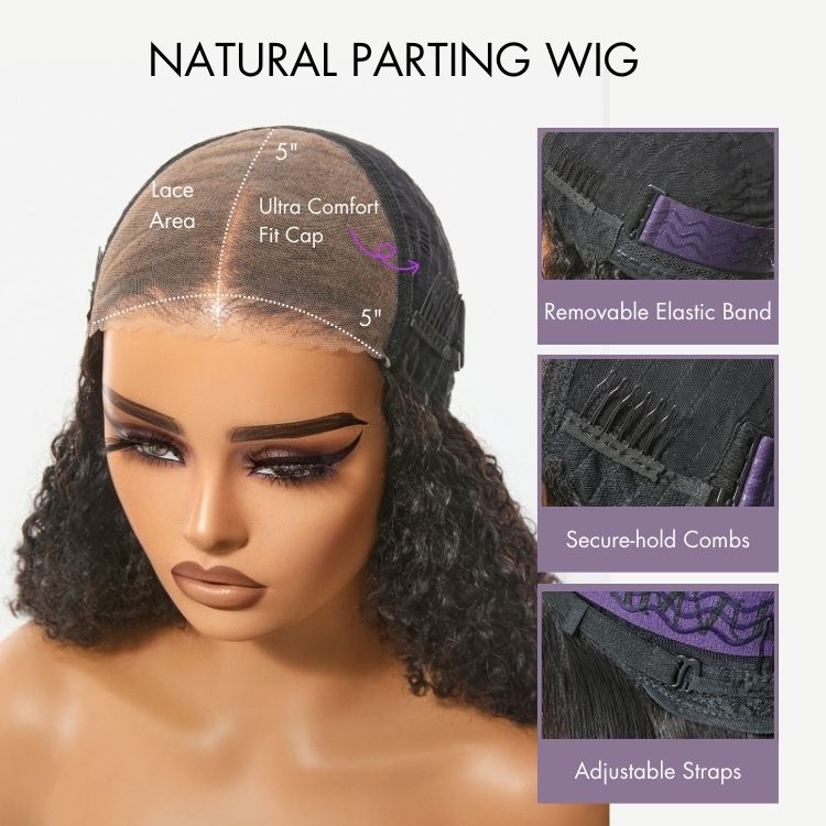 Outlet | Wet and Wavy Brown Highlight Glueless 5x5 Closure Pre-Cut Lace Water Wave Wig