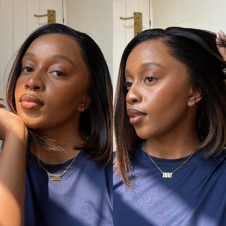 [kaymoleli]'s Special Link PreMax Wigs | Brown Highlight Silky Blunt Cut Bob Glueless Lace Wig With Pre-Bleached Pre-Plucked Pre-Cut Lace