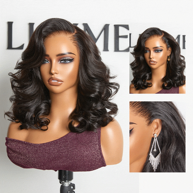 NatureMAX™ 200% Density Loose Wave Glueless HD Lace Shoulder Length Wig Pre-Cut Lace Flexi-Fit Drawstring Cap & Regular Cap