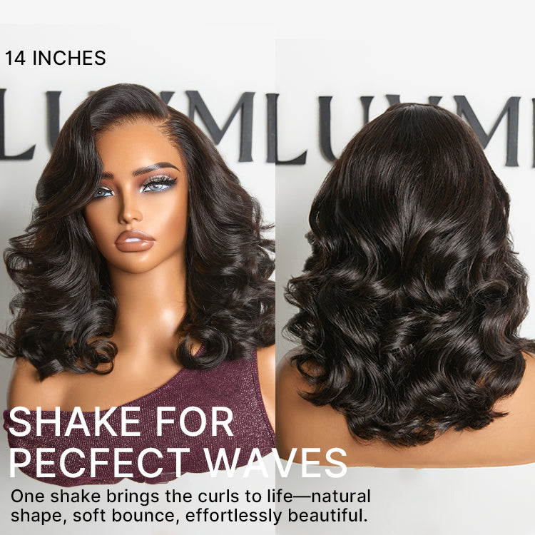NatureMAX™ 200% Density Loose Wave Glueless HD Lace Shoulder Length Wig Pre-Cut Lace Flexi-Fit Drawstring Cap & Regular Cap