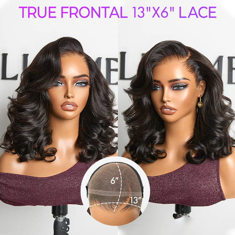 NatureMAX™ 200% Density Loose Wave Glueless HD Lace Shoulder Length Wig Pre-Cut Lace Flexi-Fit Drawstring Cap & Regular Cap