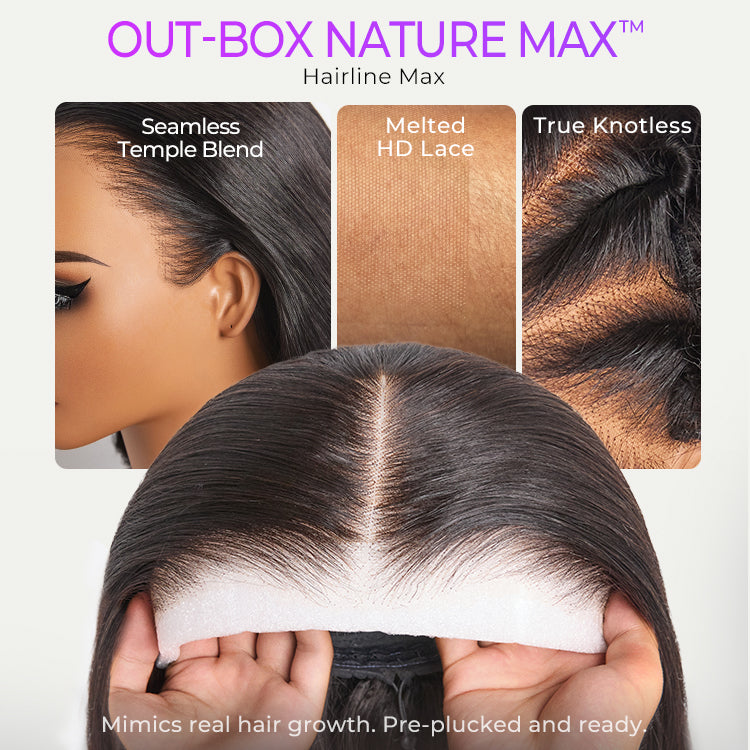NatureMAX™ 200% Density Loose Wave Glueless HD Lace Shoulder Length Wig Pre-Cut Lace Flexi-Fit Drawstring Cap & Regular Cap