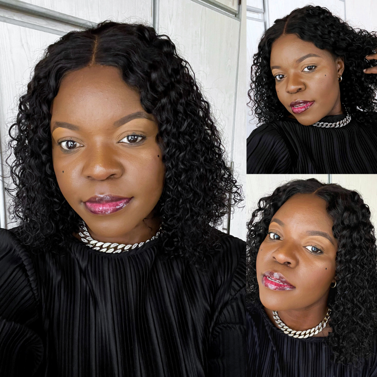 [veh_neh_sah]'s Special Link PreMax Wigs | Highlight Brown 180% Density Deep Wave 4x4 Closure Lace Wig Middle Part 100% Human Hair