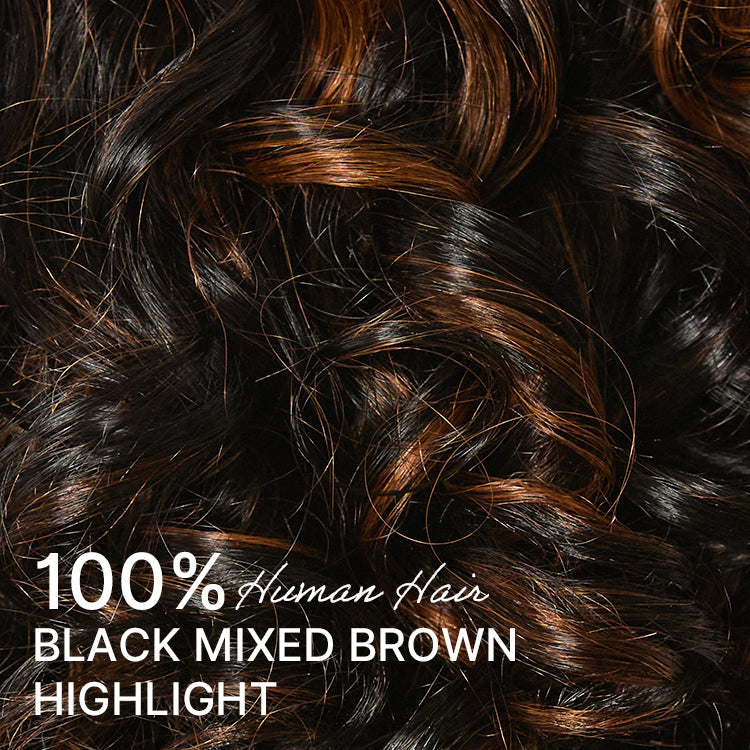Worth | Effortless Elegance Copper Highlight Bouncy Curl Wig Minimalist HD Lace Glueless Wig Pre-Cut Lace