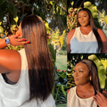 [fufu_sibisi]'s Special Link Special Link PreMax Wigs | Ultra Natural Hairline Brown Highlight & Natural Black Silky Straight Glueless 13x4 Frontal Lace Long Wig Pre-Cut Lace