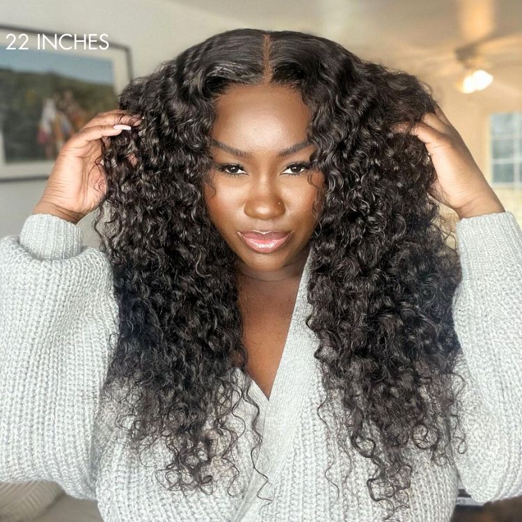 Worth | Natural Black Wave Wave 5x5 Closure Undetectable HD Lace Wig Mid Part & Free Part